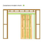 Pocket Door Kit for Single Doors - 1200 x 2440mm Max Door Size - 120mm Finished Wall Thickness - tradefit - 3
