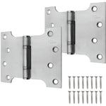 Parliament Hinge Pair - 102x126x3mm - Satin Stainless Steel - tradefit - 1