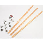 Handrail Kit Wooden / Timber - Interior Use - 3600mm - Pine / Brushed Silver - tradefit - 5