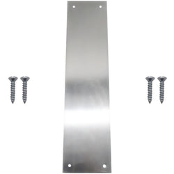 Door Finger Push Plate - 305x76mm - Satin Aluminium - tradefit