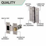 Sassari Satin Nickel Lever Door Handle Pack - Latch - tradefit - 4