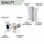 Sassari Polished Chrome Lever Door Handle Pack - Latch - tradefit - 4