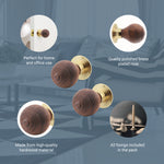 Beehive Rosewood Wooden Mortice/Rim Door Knob - tradefit - 4