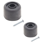 Black Rubber Floor Mounted Door Stop - Pack of 2 - tradefit - 1