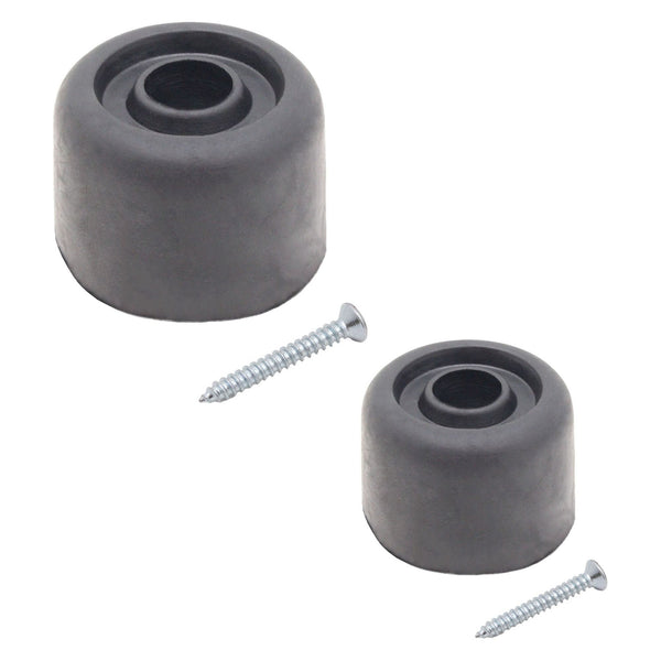 Black Rubber Floor Mounted Door Stop - Pack of 2 - tradefit - Featured Image