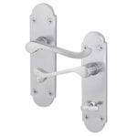 Victorian Rectory Satin Chrome Lever Door Handles - Bathroom - tradefit - 1