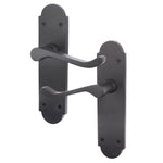 Victorian Rectory Matt Black Lever Door Handles - Latch - tradefit - 1