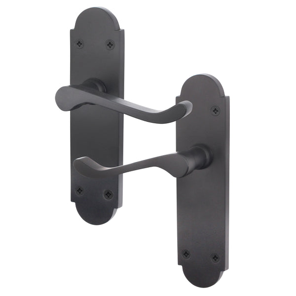 Victorian Rectory Matt Black Lever Door Handles - Latch - tradefit - Featured Image
