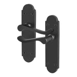 Victorian Rectory Matt Black Lever Door Handles - Latch - tradefit - 1