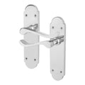 Victorian Rectory Polished Chrome Lever Door Handles - Latch