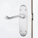 Victorian Rectory Polished Chrome Lever Door Handle Pack - 64mm Latch - 76mm Hinges - tradefit - 6