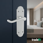 Victorian Rectory Polished Chrome Lever Door Handles - Latch - tradefit - 4