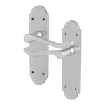 Victorian Rectory Satin Chrome Lever Lock Door Handles - Latch - tradefit - 1