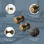 Beehive Antique Brass Mortice Door Knob - tradefit - 4