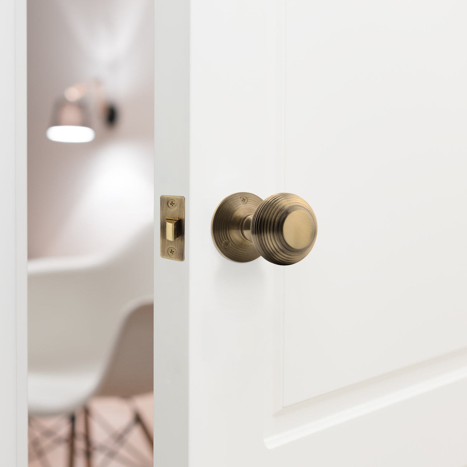 Solid Brass Georgian Mortice Door Knobs (Unsprung) | Yester Home - View #10