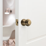 Beehive Antique Brass Mortice Door Knob Kit - 76mm Latch - tradefit - 5