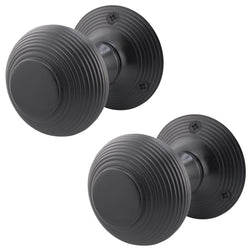 Beehive Black Mortice Door Knob - tradefit