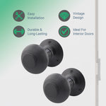 Beehive Black Mortice Door Knob Kit - 80mm Sashlock - tradefit - 3