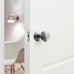 Beehive Polished Chrome Mortice Door Knob Kit - 76mm Latch - tradefit - 5