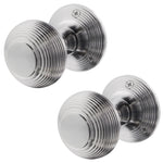 Beehive Satin Chrome Mortice Door Knob - tradefit - 1