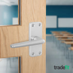 Satin Aluminium Contract Lever Latch Handle Kit - 76mm Latch - tradefit - 6