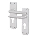 Satin Aluminium Contract Lever Euro Set - Medium Duty FD30/60 - 104x41mm