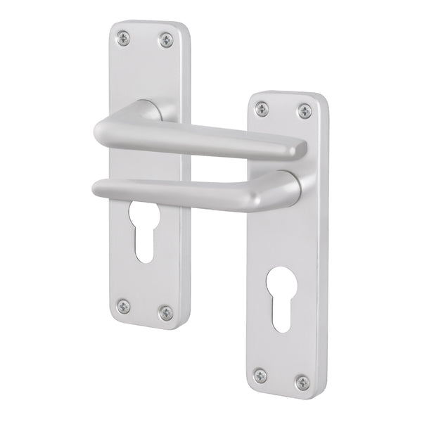 Satin Aluminium Contract Lever Euro Set - Medium Duty FD30/60 - 104x41mm - tradefit - Featured Image