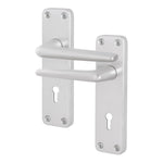 Satin Aluminium Contract Lever Sashlock Set - Medium Duty FD30/60 - 104x41mm - tradefit - 1