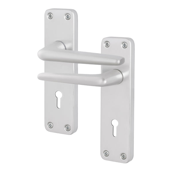 Satin Aluminium Contract Lever Sashlock Set - Medium Duty FD30/60 - 104x41mm - tradefit - Featured Image