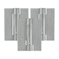 Spring Hinges Single Action Fire Door Pack 3 Self Closing - 102x76x2.7mm - Satin Chrome - Pack of 3