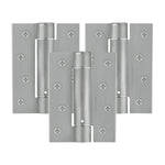 Spring Hinges Single Action Fire Door Pack 3 Self Closing - 102x76x2.7mm - Satin Chrome - Pack of 3 - tradefit - 1