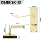 Victorian Scroll Polished Brass Lever Door Handles - Bathroom - tradefit - 4