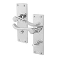 Victorian Scroll Polished Chrome Lever Door Handles - Bathroom