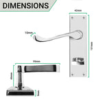 Victorian Scroll Polished Chrome Lever Door Handles - Bathroom - tradefit - 4