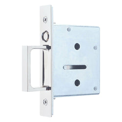 Sliding Door Auto Push Button Edge Finger Pull - Polished Nickel - tradefit