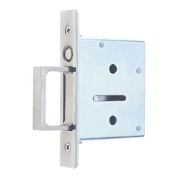 Sliding Door Auto Push Button Edge Finger Pull - Satin Nickel - tradefit