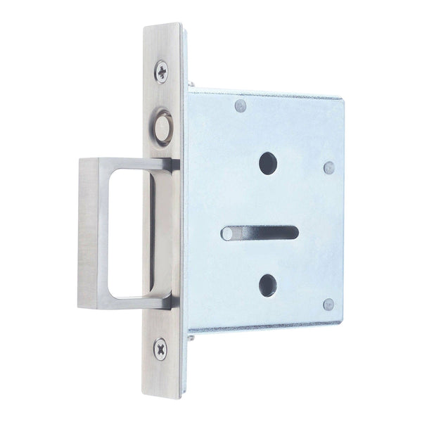 Sliding Door Auto Push Button Edge Finger Pull - Satin Nickel - tradefit - Featured Image
