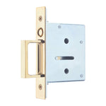 Sliding Door Auto Push Button Edge Finger Pull - Un - Lacquered Polished Brass - tradefit - 1