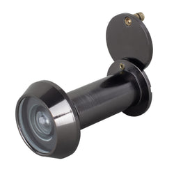 Fire Rated Door Viewer 200 Degree Glass Lens - 14mm Dia. - 35 - 55mm Doors - Black Nickel - tradefit