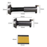 Fire Rated Door Viewer 200 Degree Glass Lens - 14mm Dia. - 35 - 55mm Doors - Black Nickel - tradefit - 2