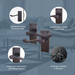 Victorian Scroll Matt Black Lever Door Handles - Latch - tradefit - 4