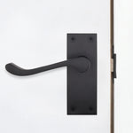 Victorian Scroll Matt Black Lever Door Handles - Latch - tradefit - 6