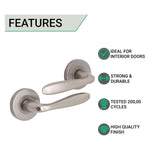 Sassari Satin Nickel Lever on Rose Door Handles - tradefit - 3