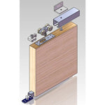 Top Hung Straight Sliding Single Door Kit - Max Weight 50kg - Max Door Width 1200mm - 2.4m Track - tradefit - 7