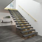 Handrail Kit - Interior Use - 3600mm - Satin Brass - tradefit - 4