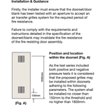 Intumescent Louvre Vent Grill Cover - 270 x 270mm - Silver - tradefit - 2