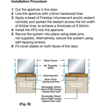 Intumescent Louvre Vent Grill Cover - 112 x 225mm - Silver - tradefit - 3