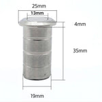 Brass Dust Socket for Flush Bolts - 20 x 25mm - Satin Chrome - tradefit - 2