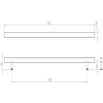 Guardsman Entrance Pull Handle - Bolt Fix - 1200 x 32mm 1000mm c/c - Satin Stainless Steel - tradefit - 2