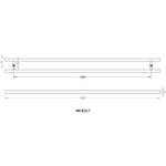 Guardsman Entrance Pull Handles - Back To Back Fix - 1800 x 32mm 1600mm c/c - Matt Black - tradefit - 8